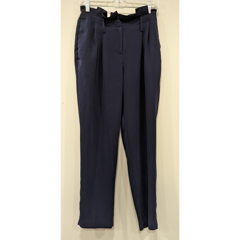 Boden Melina Navy Blue Cotton Paperbag Pants Size 4R